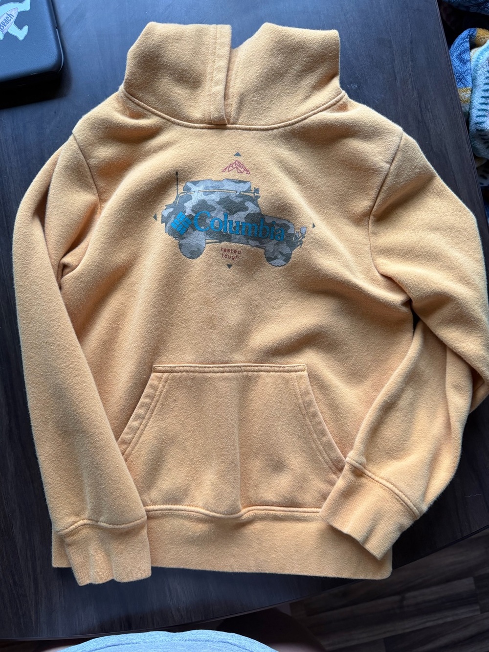 Columbia Boys Mustard Yellow Crewneck Fleece Pullover